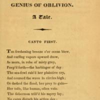 The Genius of Oblivion: and other original poems