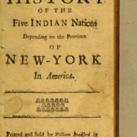 The history of the Five Indian Nations depending on the province of New-York in America