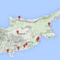 Map of Cyprus with Sites